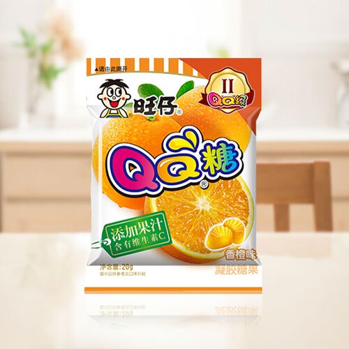 【1包】旺仔QQ糖香橙味