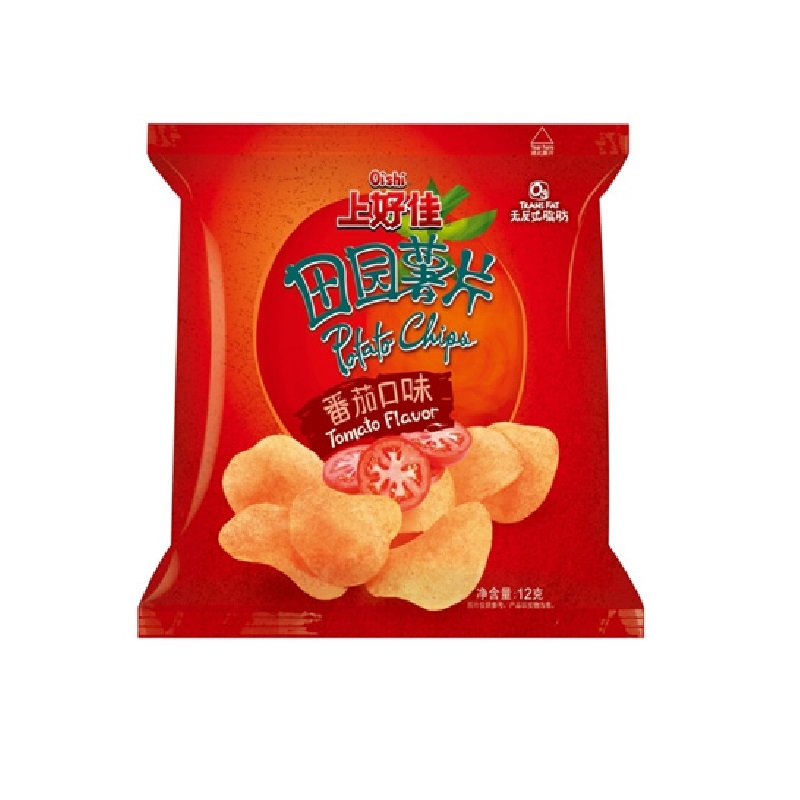 上好佳田园薯片番茄口味12g/袋课间解馋零食品办公室宿舍囤货品