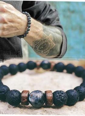 Natural Lava Stone Beads Healing Balance Chakra Charm Bracel