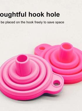 1pc Red Silicone Funnel Mini Multifunctional Convenient Kitc