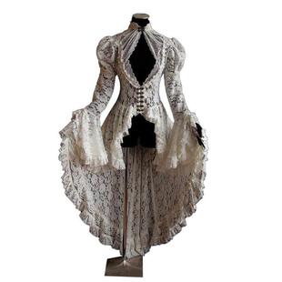 Women Vintage Lace Victorian Dresses Halloween Retro Dresses