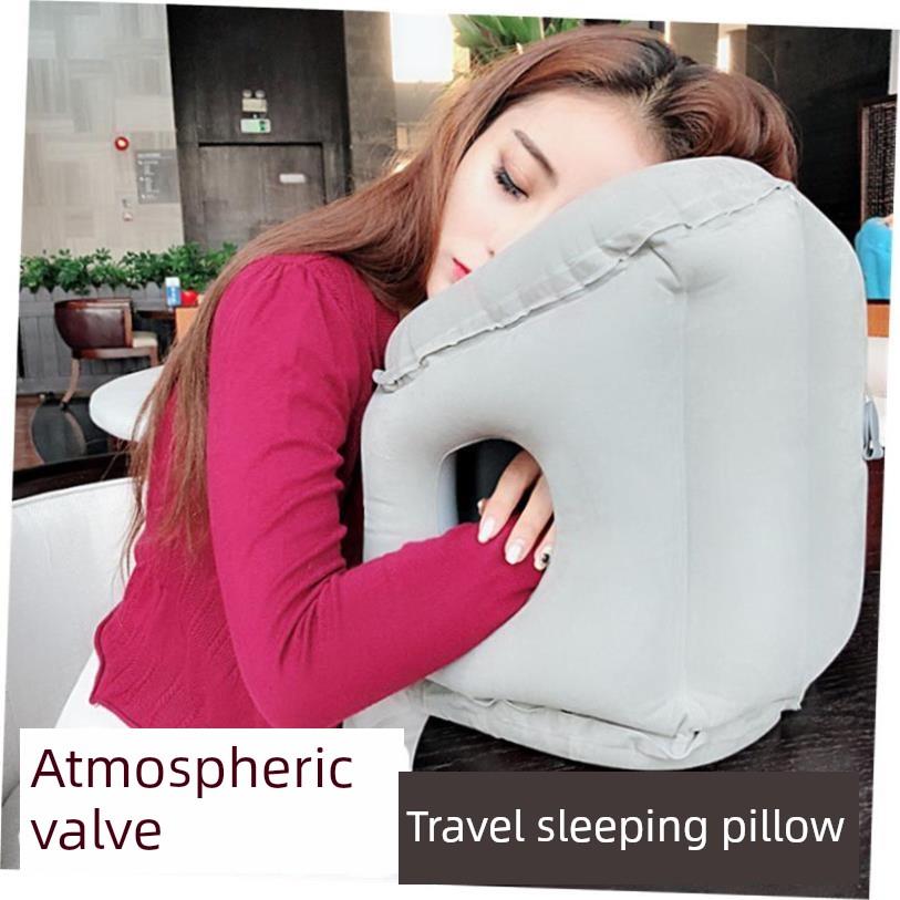 inflatable air pillow travel airplane rest sleep u shape 3