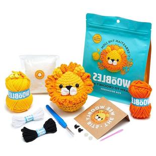亚马逊爆款beginner crochet kit初学者钩针套件附有分步视频教程