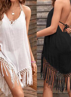 women bikini overall plus size big 比基尼罩衫 cover up dress