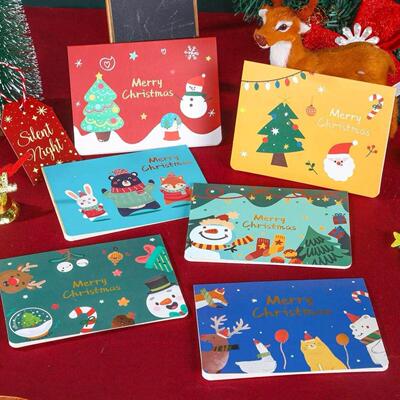 6pcs/Pack Retro Kraft Blank Paper Envelopes Christmas Envelo