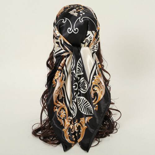 Leopard print and snake skin print scarf print 90cm 印花方巾