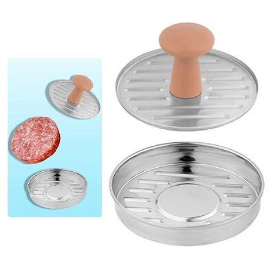Round Burger Making Tool with Handle Hamburger Meat Press