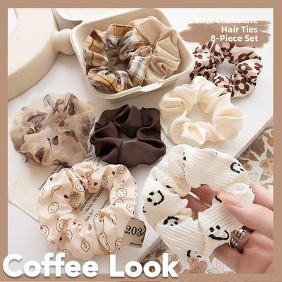 3/5/Pcs Silk Scrunchies Print Leopard Scrunchie Set Elastic