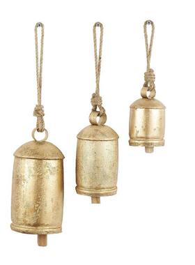 3 Sizes Decor Jingle Bell Christmas Tree Ornaments Rustic Ha