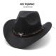 Cowboy Fedora Jazz Western Hat 男女毛呢西部牛仔礼帽爵士帽