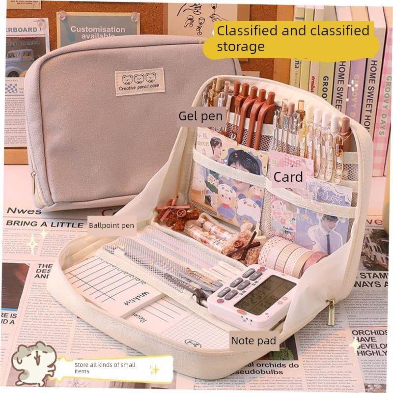 Korea Cute Pencil Cases for Girls Pencilcase Waterproof Canv