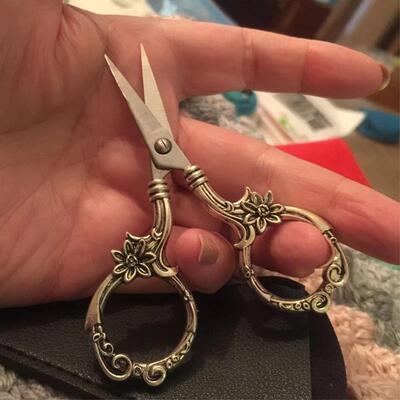 Stainless Steel Vintage Scissors Sewing Fabric Cutter Embroi