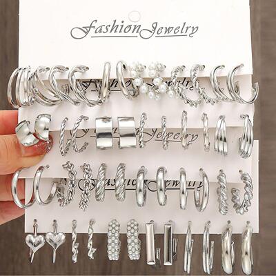 Cross-border Earrings set 24-piece earrings set耳环24件套