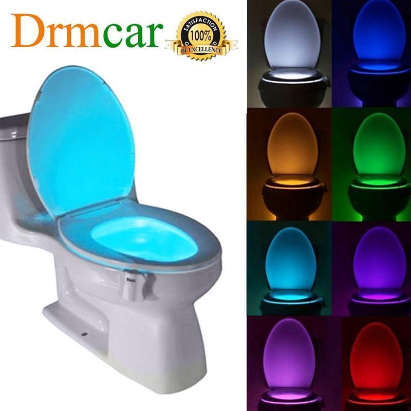 1pcs Toilet t Night Light art PIR Motion Sensor 8 Colo1