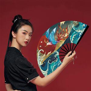 8 Inch Chinese Style Shanhaijing Folding Fan Hanfu Cheongsa