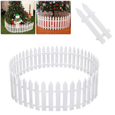 Christmas Tree Fence Christmas Scene Decoration Removable