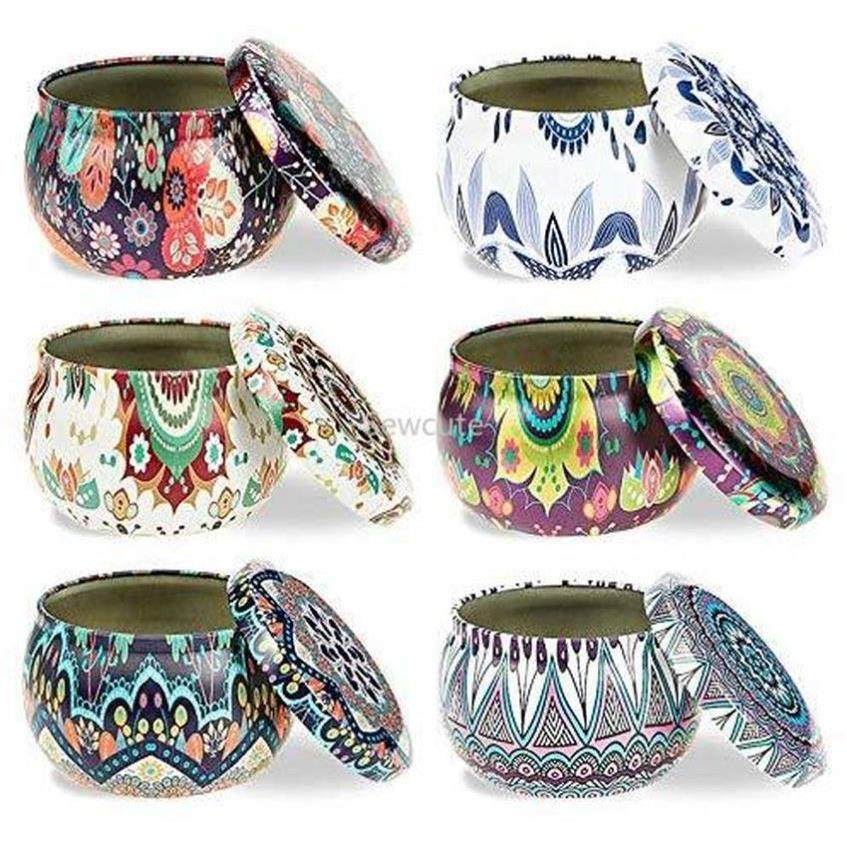 6 Pcs Candle Tin Jars DIY Candle Making kit Holder Storage c