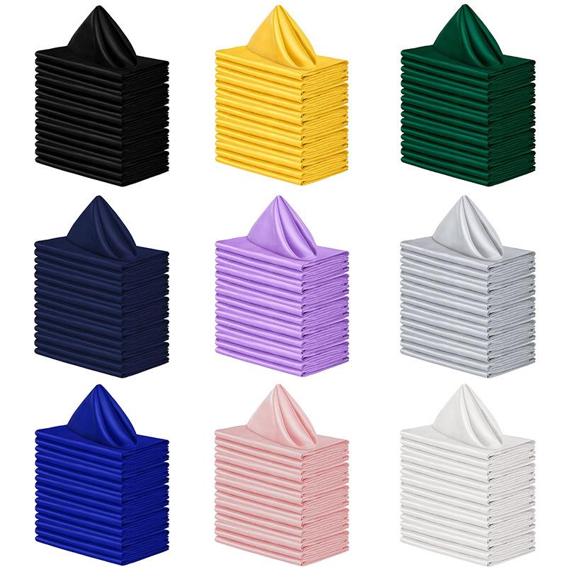 Silk Satin Cloth Napkin Dinner Napkins For Parties Weddings