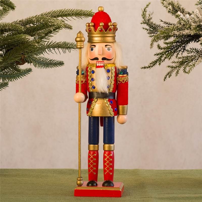 European-style cloth-covered Christmas nutcracker soldier or