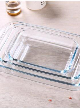 tempered glass dish microwave oven pan risotto dish rectan