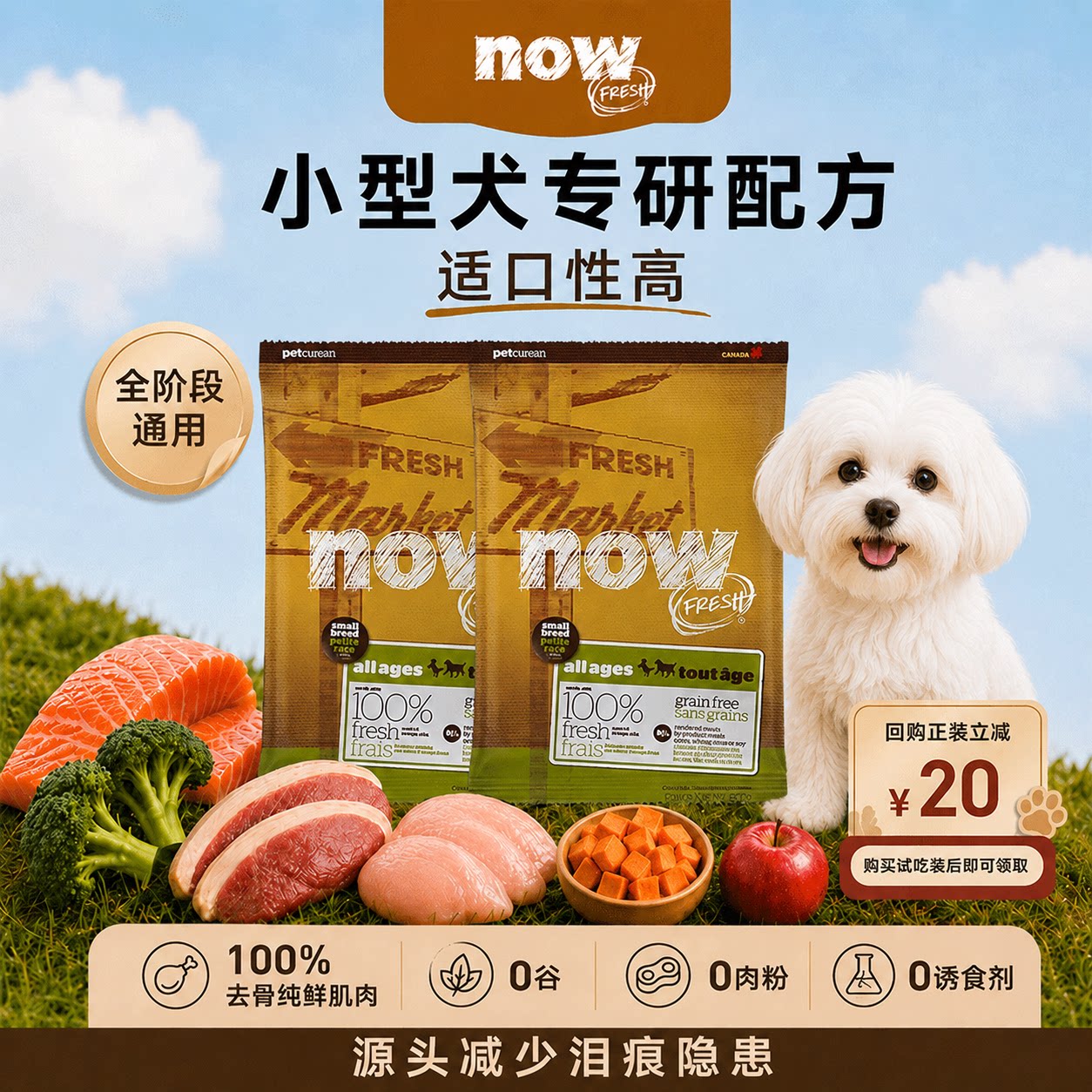 Nowfresh无谷犬粮试吃装50g