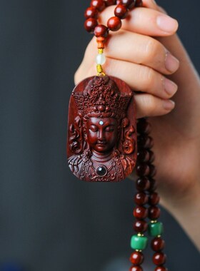 速发紫檀度母珠莲0.80牌.6.搭手串挂手件链