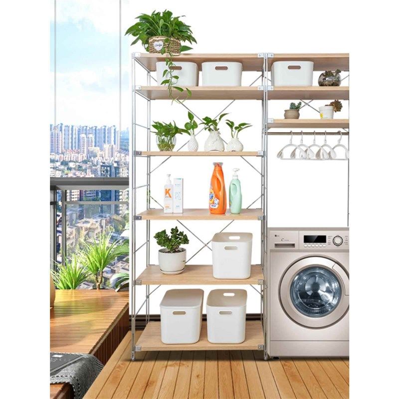 速发子锈钢洗衣机上方架不置带架落地冰箱多层物柜门简约台日式收