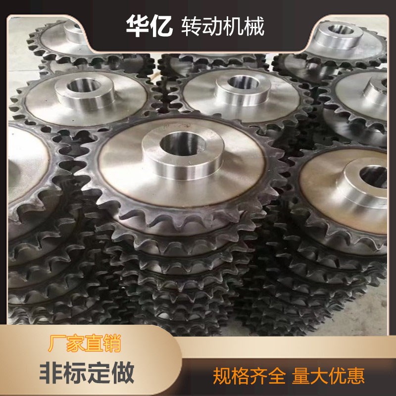 速发链轮双排链轮非标链轮机械转动工业大链轮齿轮单排链轮加工