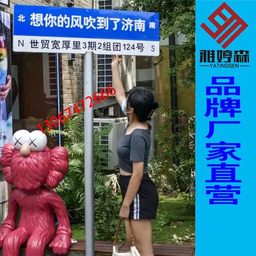 速发网红指示牌导向牌指引牌景区路牌引路牌路标方向指路牌标识牌