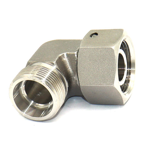 速发2D不锈钢卡套液压接头24度锥活接内外丝直角0弯头过渡接头重