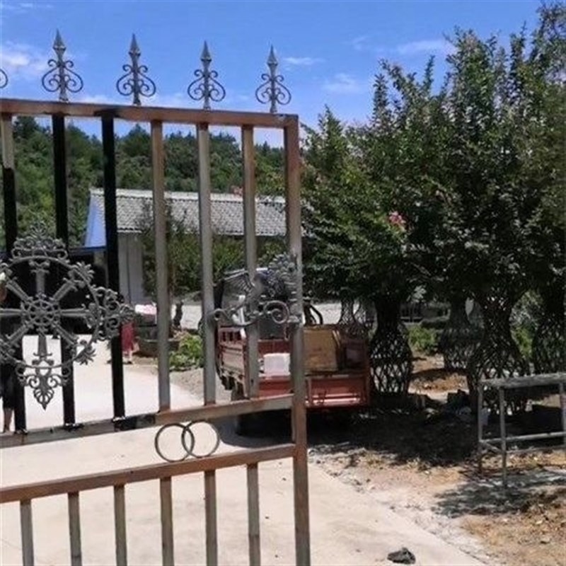 速发围栏铁艺护栏配件大尖别农铁门铁花装饰墅村可电焊铁门顶部门