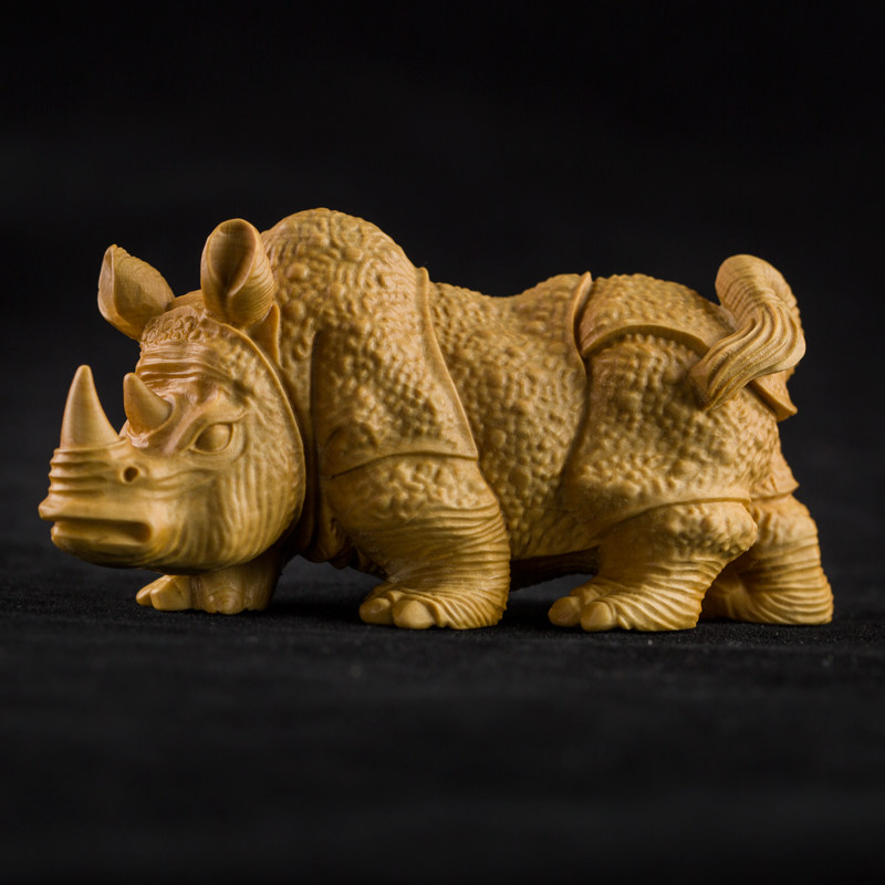 速发牛年赚大运牛转乾坤   实杨木雕刻工艺品黄木装饰文玩手把件