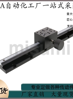 X轴手动滑台 高精度 燕尾槽 齿条齿轮型XLONG300 滑台