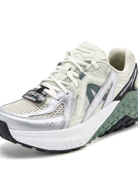 Skechers斯凯奇新款男子轻质厚底老爹鞋复古拼接休闲运动鞋232740