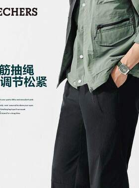 斯凯奇男子2026新款透气直筒长裤