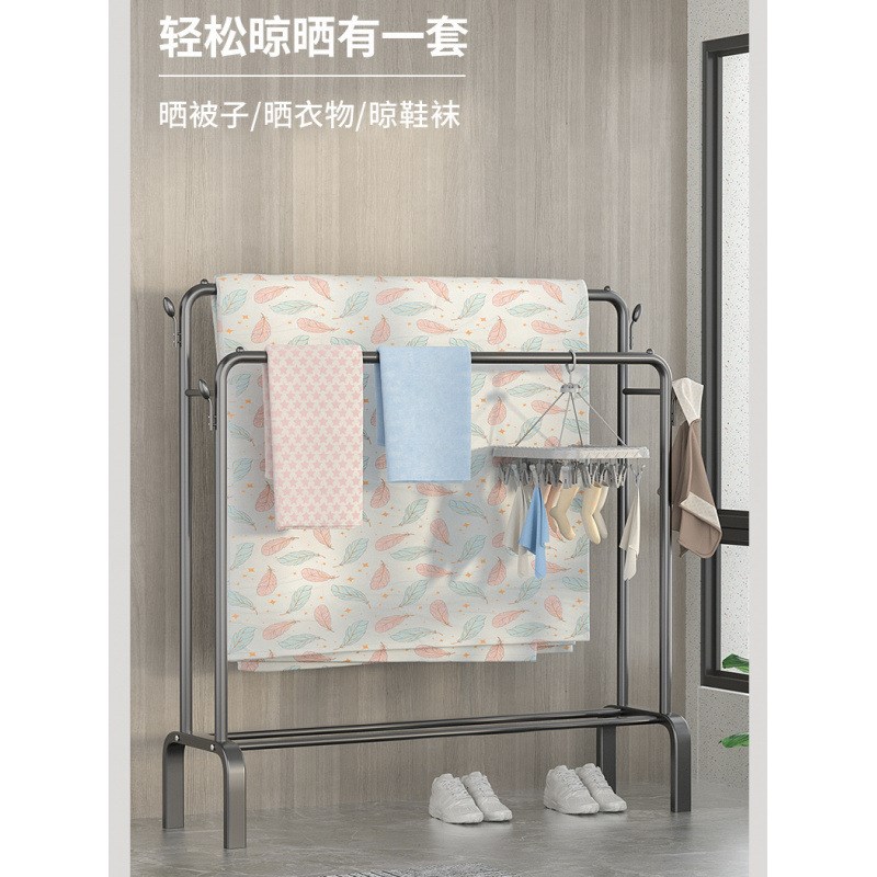 速发衣架落地立架晾衣架落地衣帽式晾衣服挂架衣服撑子宿舍学衣挂
