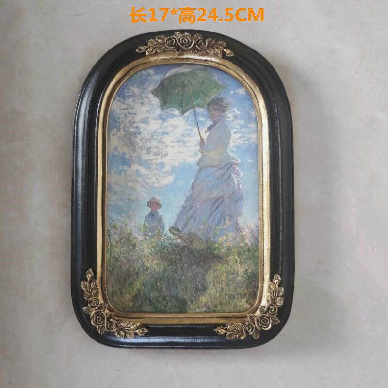 速发供直法式轻奢 小众古典雕花复相树脂古框挂画 艺术画框摆台
