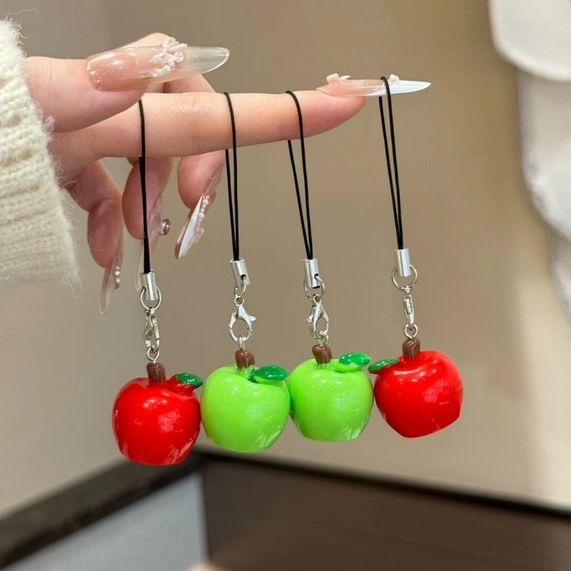 平安夜仿真苹果挂件手机链钥匙扣装饰百搭包包挂饰送闺蜜创意礼物