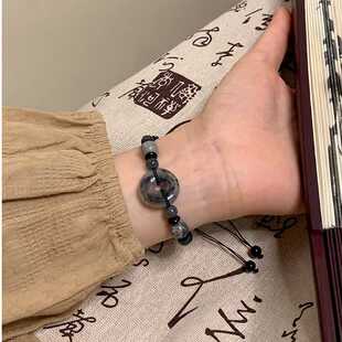 「松烟入墨」新中式平安扣串珠手链复古国潮风配饰2024爆款新品女