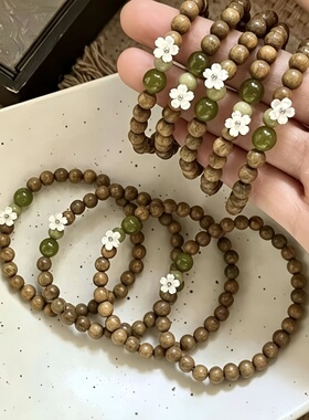 木上花木制手串清冷感叠戴手链
