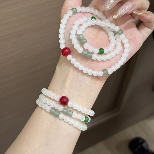 新中式清透三圈手串仙女复古简约古风百搭高级感闺蜜手链手饰品