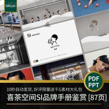 喜茶品牌SI手册茶饮大厂空间设计广告摄影图排版PDF/PPT模板素材