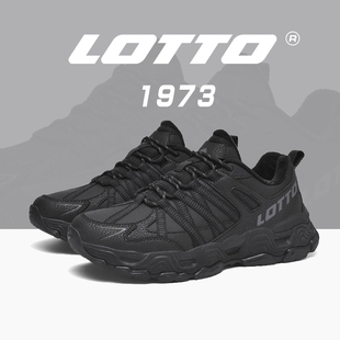 加绒棉鞋 户外徒步登山鞋 2025新款 黑色防水皮面运动鞋 冬季 乐途男鞋