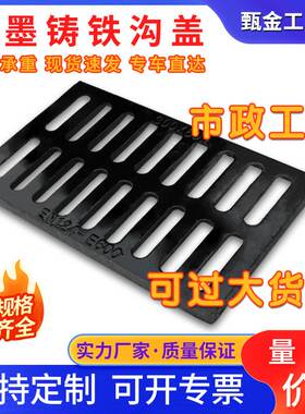 安赛瑞球墨铸铁水沟盖板排水沟盖板污水窨井盖雨水篦子30x50x3cm5
