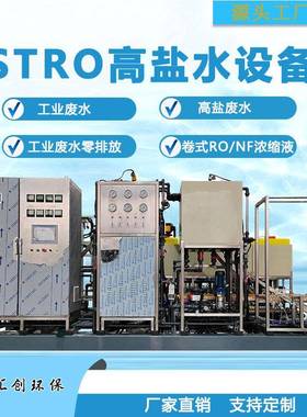 2t每小时STRO高盐废水处理设备高盐废水浓缩分离零排放设备