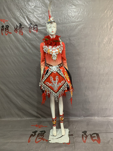 演出服表演服舞台服定制 丹凤朝阳 新款 独舞艺考演出服苗族服装