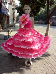 2020开场舞蹈服大群摆舞蹈民族演出服鑫佳服饰定做伴奏伴舞蹈服