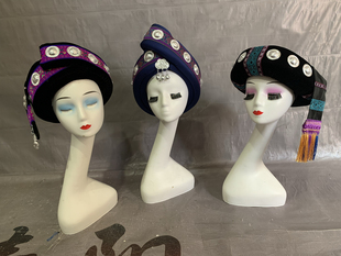 新款少数民族苗族傣族彝族苗族佤族壮族男士帽子儿童成人演出配饰