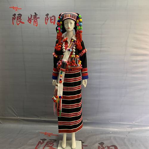 56个民族德昂族少数民族舞蹈服演出服舞台服装成人2021新款包邮款