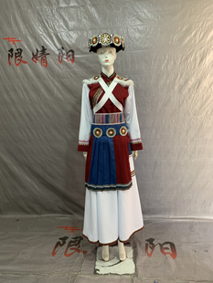 限婧阳新款纳西族服装女云南丽江少数民族服饰摩梭族成人披星戴月